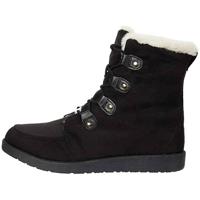 Cozy comfy Faux fur lining babe black boots