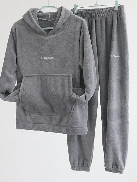 Cozy Women's Solid Color Sweatshirt and Tracksuit Pants Set for Everyday Wear