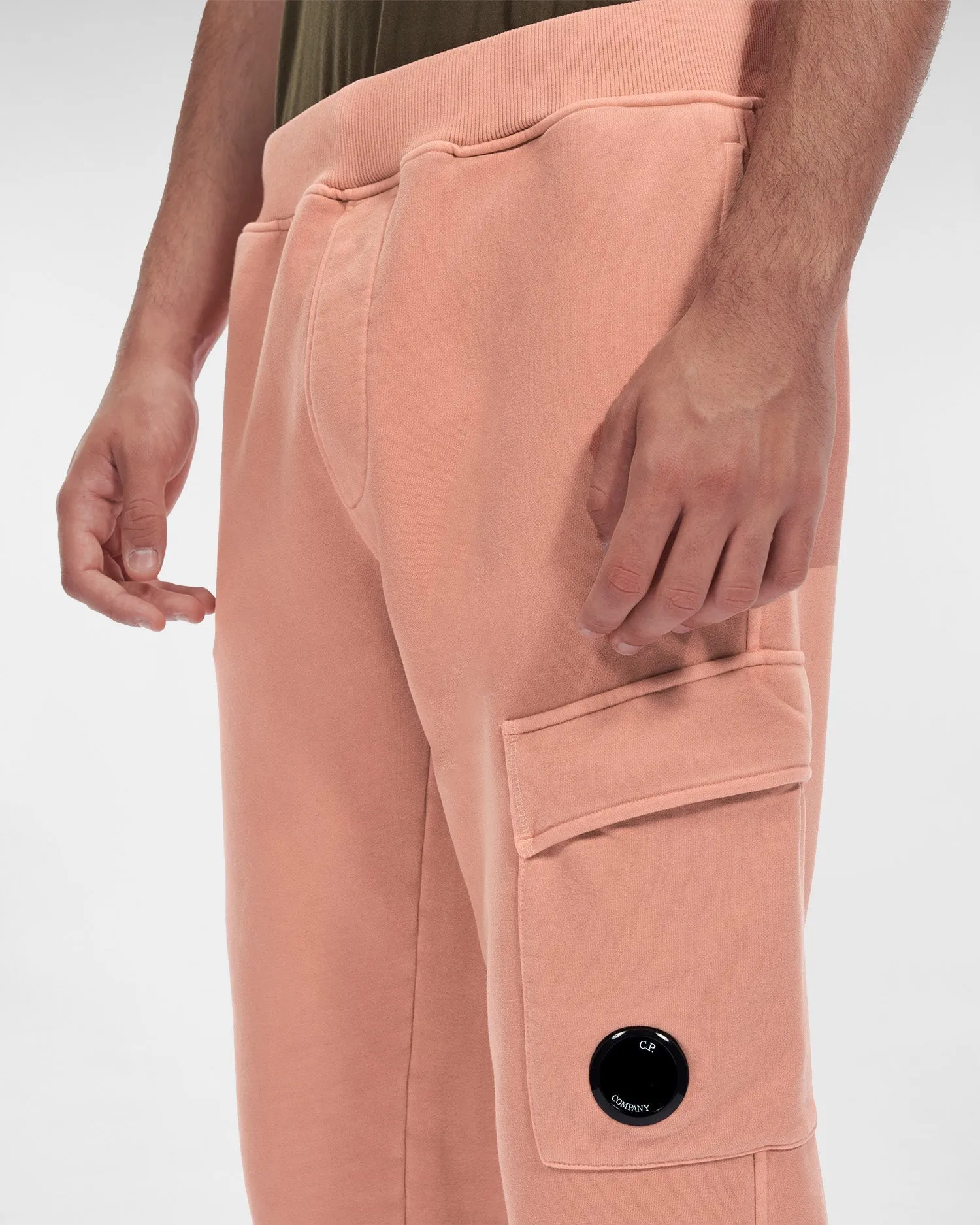 C.P. Company Pantalon rose Brushed & Emerized Diagonal Fleece