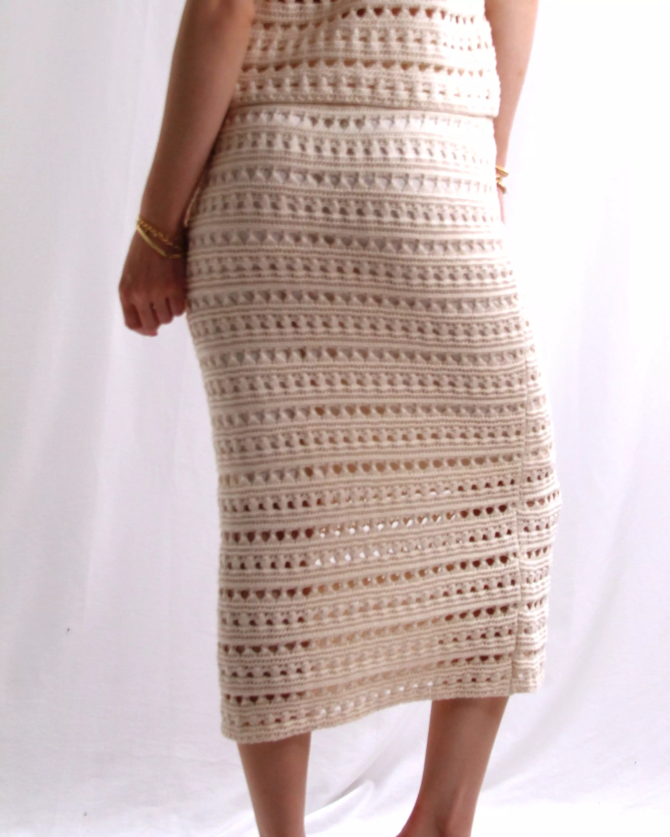 Crochet Skirt - Cream