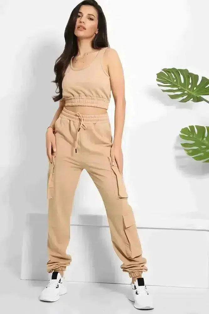 Crop Top and Utility Cargo Pants Set