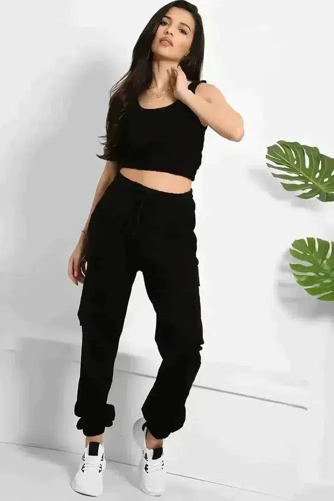 Crop Top and Utility Cargo Pants Set