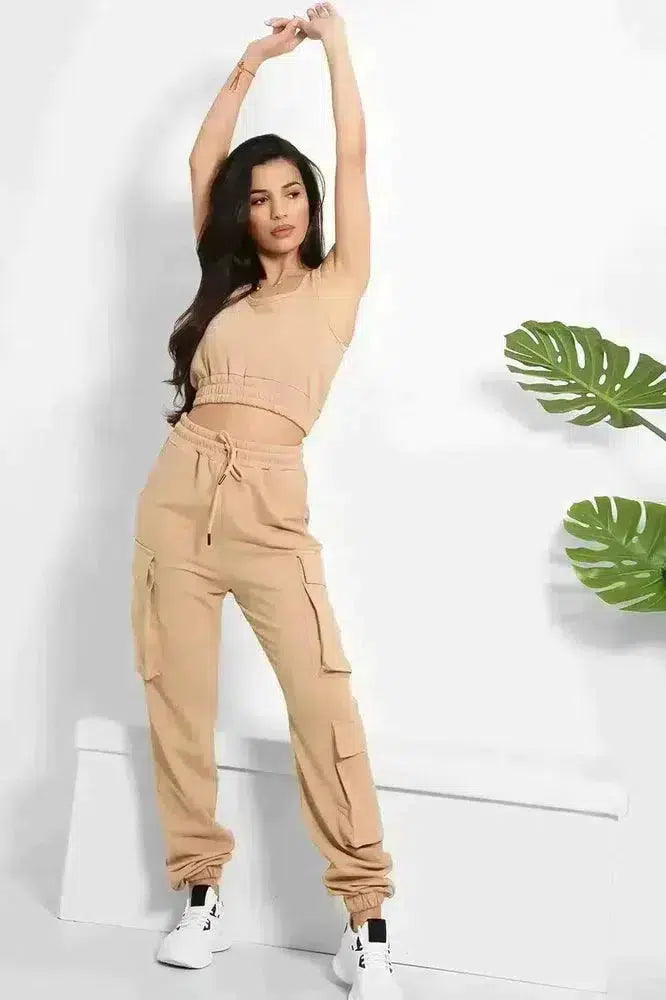 Crop Top and Utility Cargo Pants Set