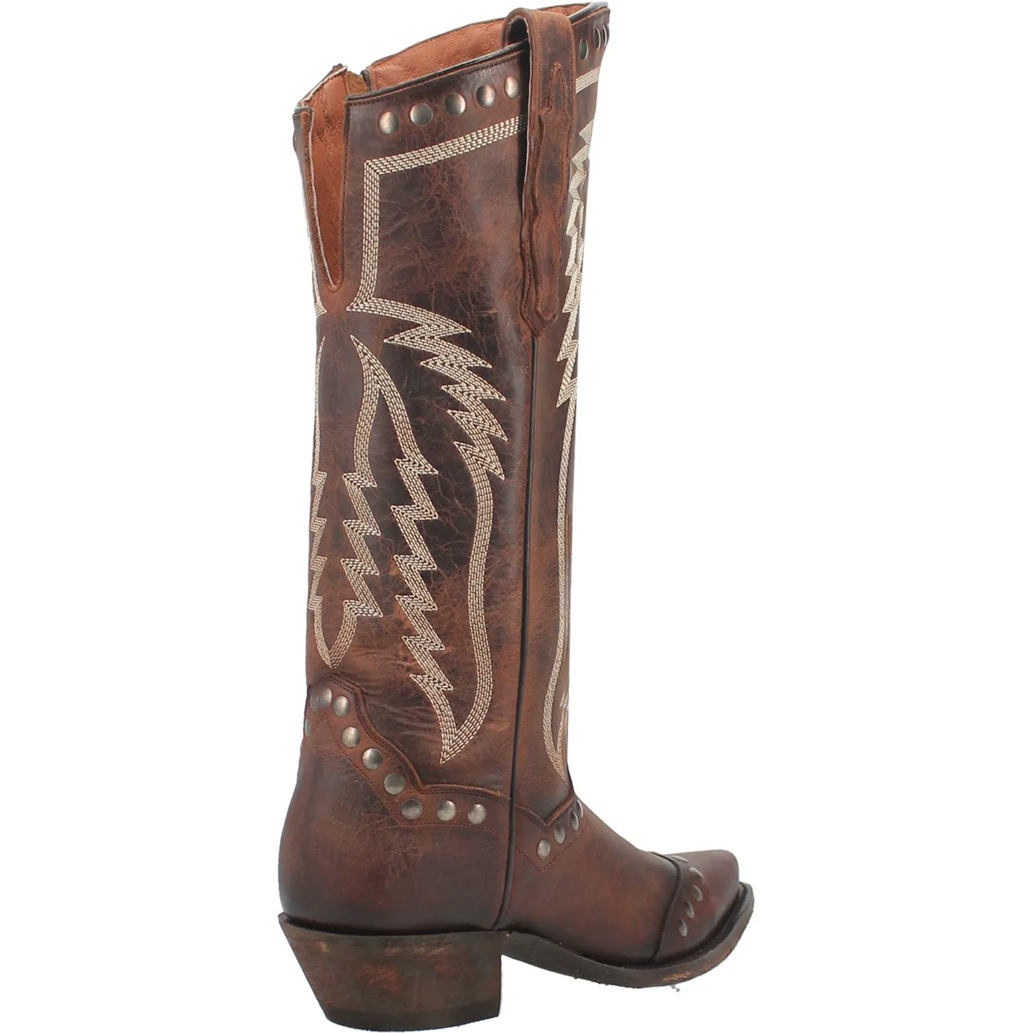 Dan Post Womens Sadi Brown Leather Cowboy Boots