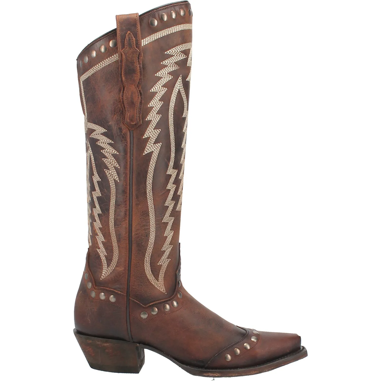 Dan Post Womens Sadi Brown Leather Cowboy Boots