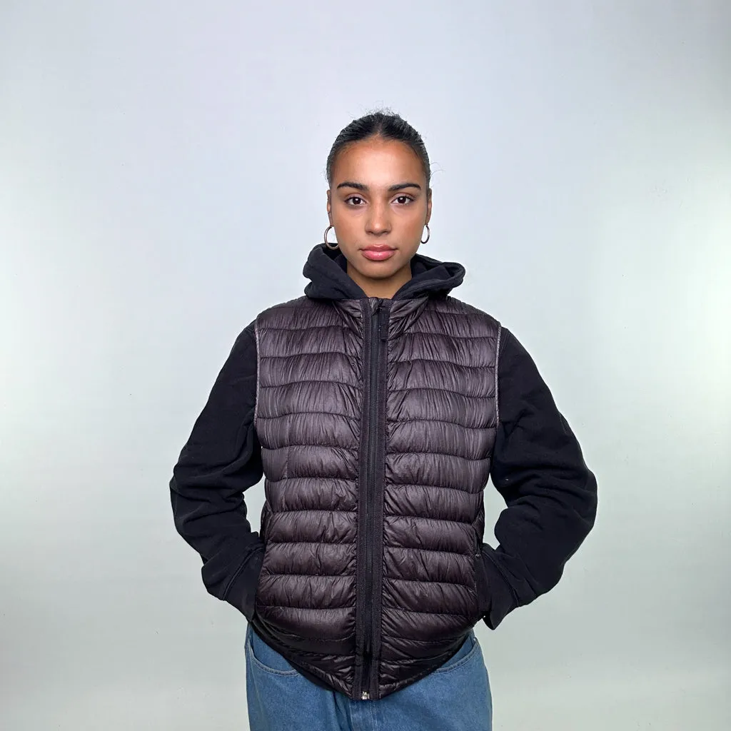 Dark Grey y2ks Stone Island Garment Dyed Down Puffer Jacket Coat Gilet (M)