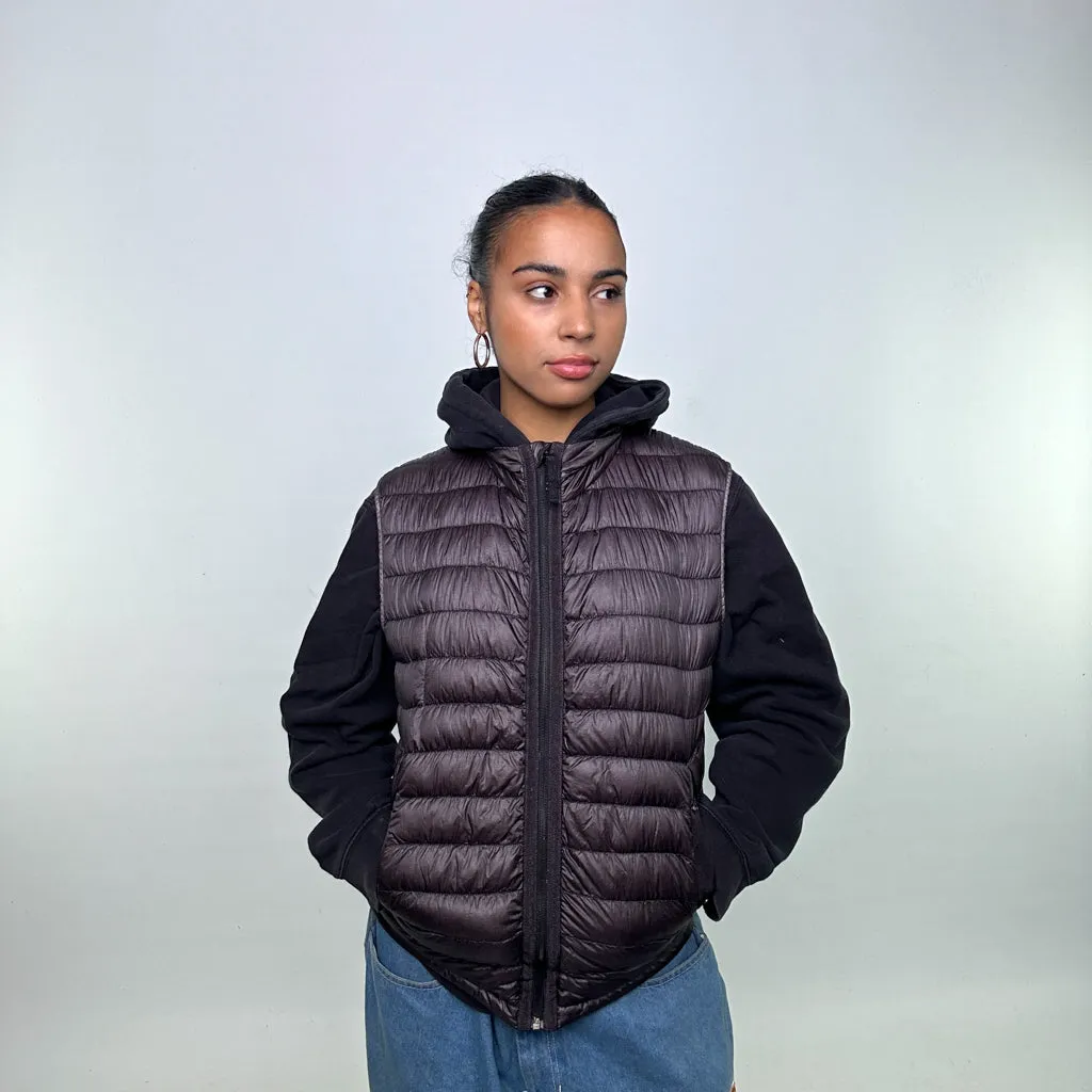 Dark Grey y2ks Stone Island Garment Dyed Down Puffer Jacket Coat Gilet (M)