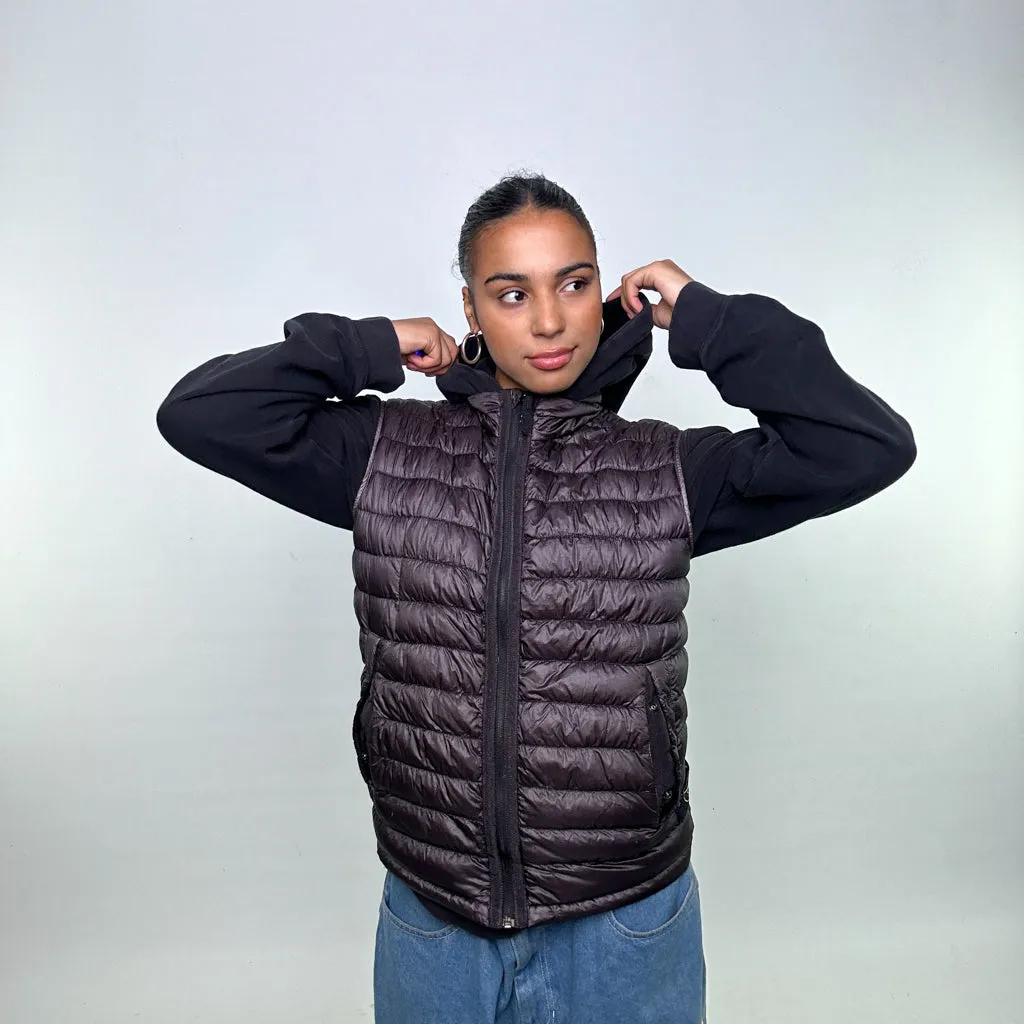 Dark Grey y2ks Stone Island Garment Dyed Down Puffer Jacket Coat Gilet (M)