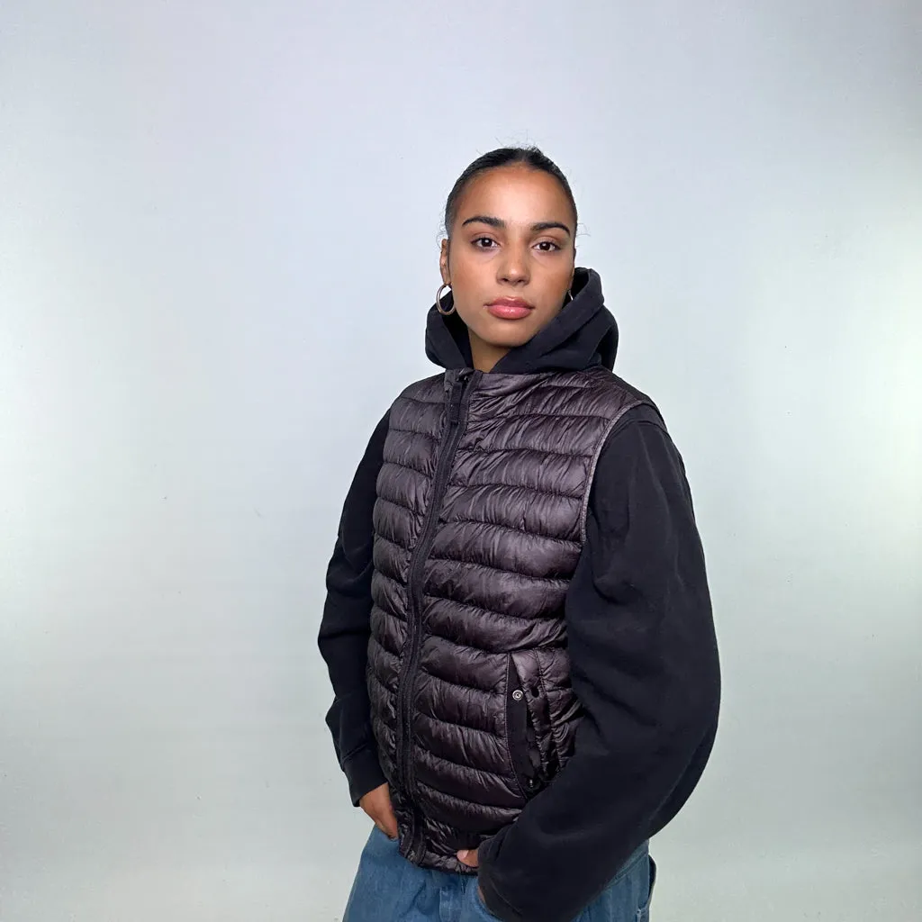 Dark Grey y2ks Stone Island Garment Dyed Down Puffer Jacket Coat Gilet (M)