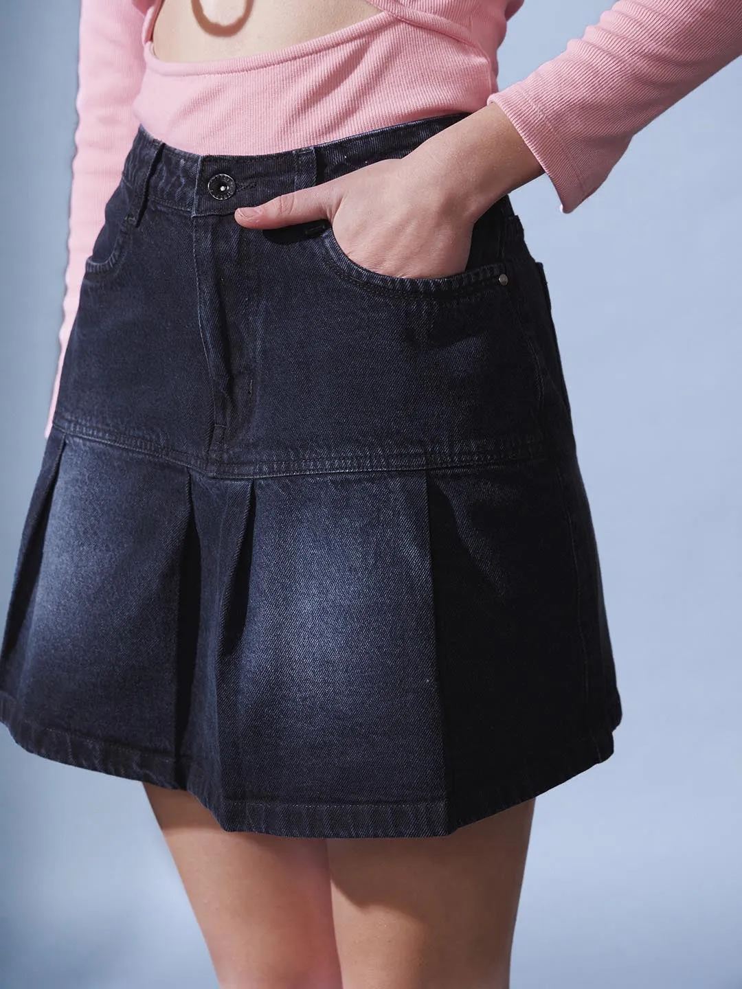 Denim Mini Skirt