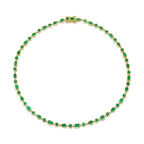 Diana Emerald Bezel Choker