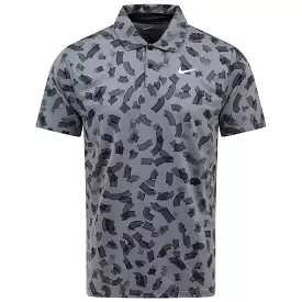 Dri-FIT Tour Micro Print Polo Smoke Grey - SU24