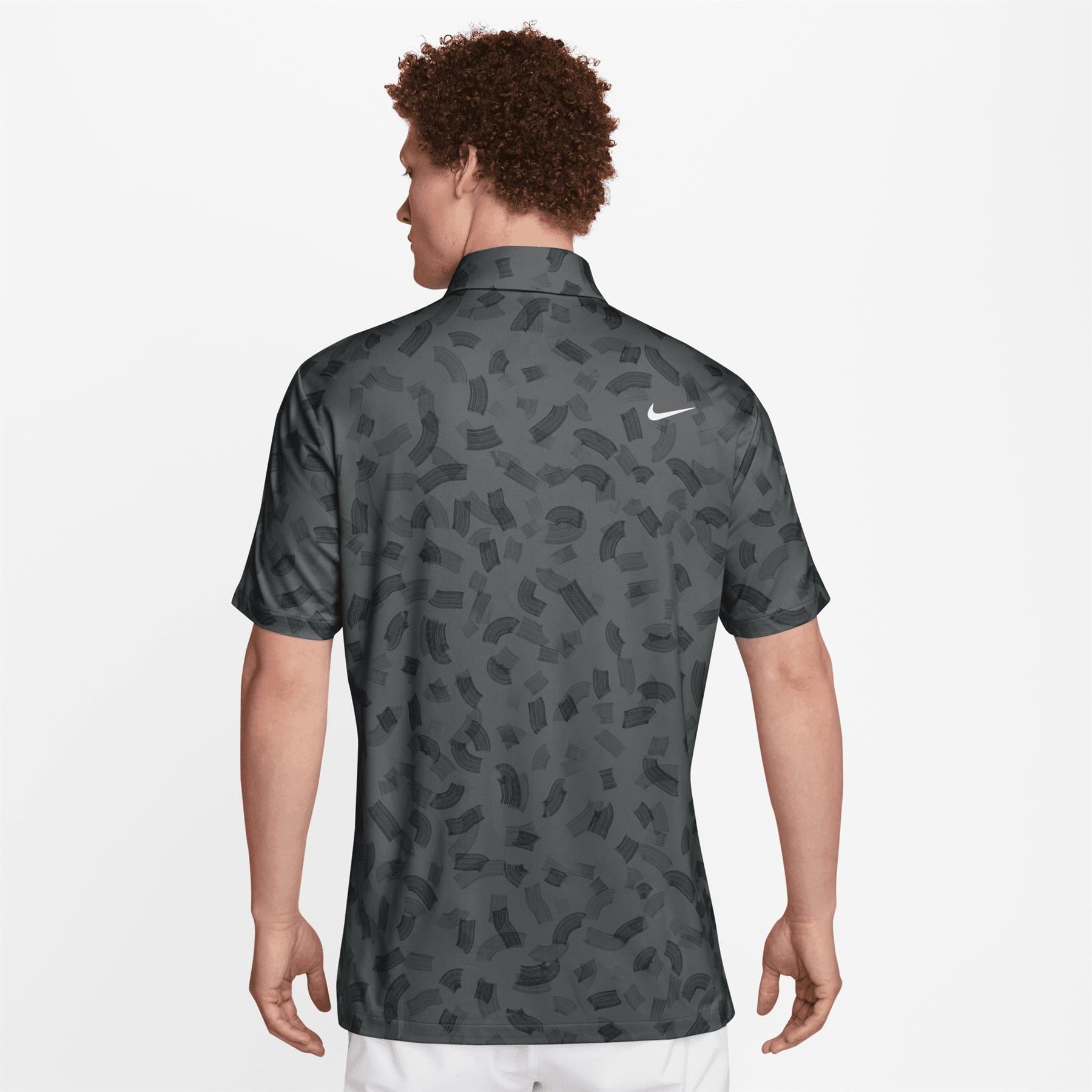 Dri-FIT Tour Micro Print Polo Smoke Grey - SU24