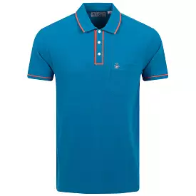 Earl Organic Pique Polo Mosaic Blue - SS23