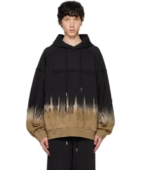 Feng Chen Wang Black & Khaki Tie-Dye Hoodie