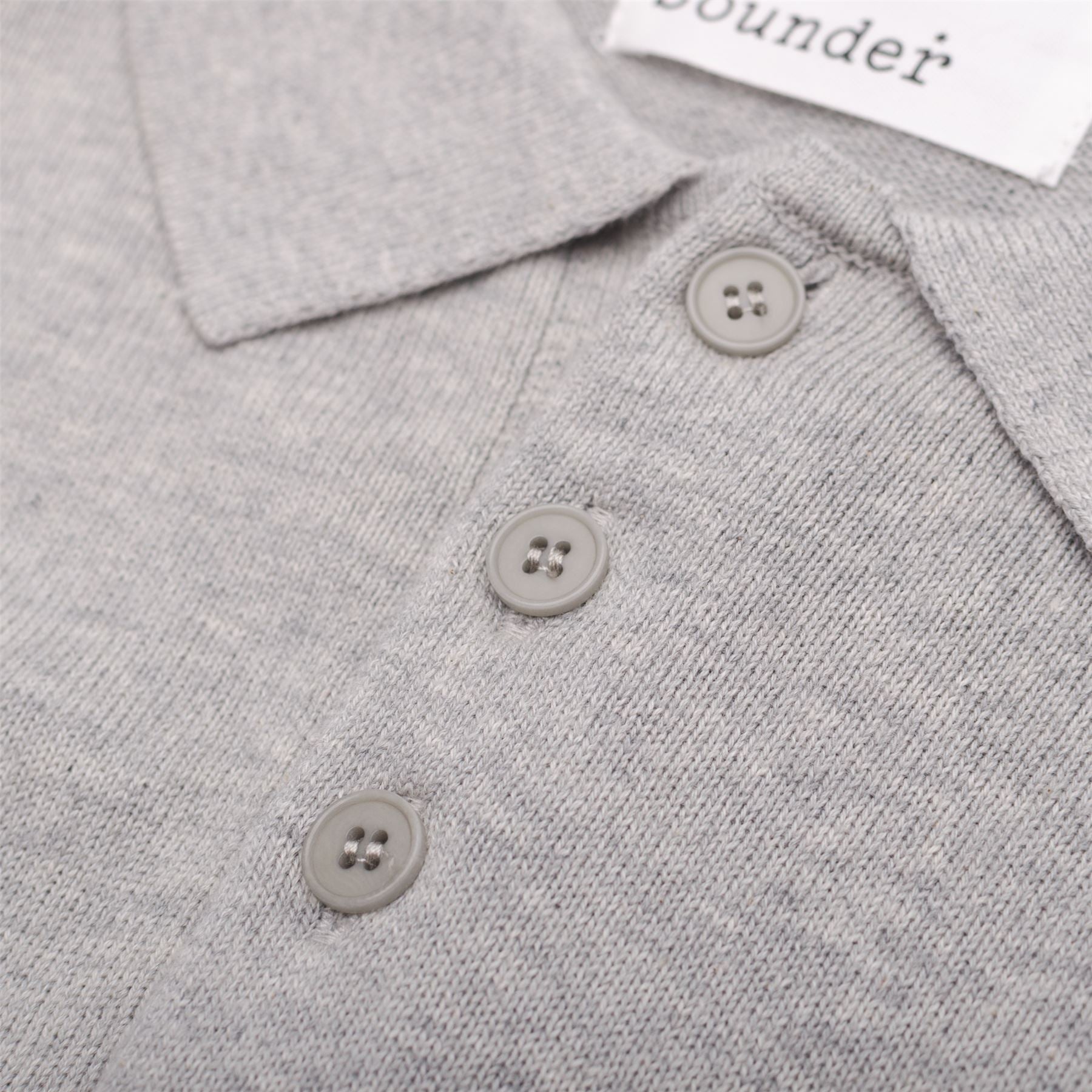 Fine Cut LS Polo Light Grey Melange - SS23