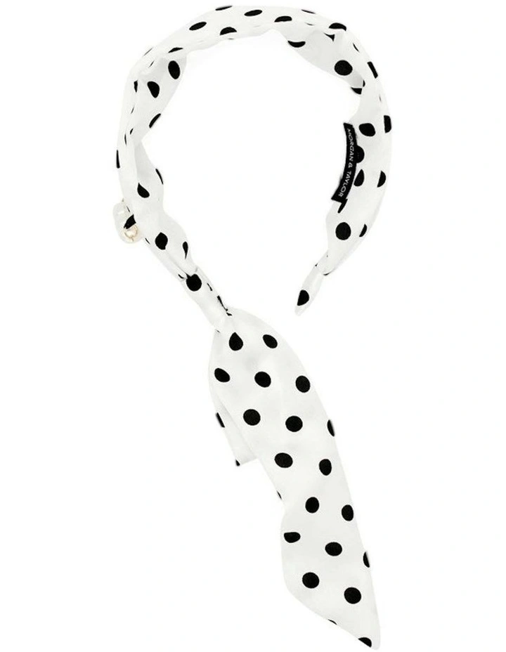 Fiorella Headband in White/Black