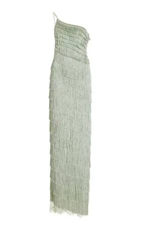 Francesca Miranda Isidora Fringed Silk-Blend Maxi Dress