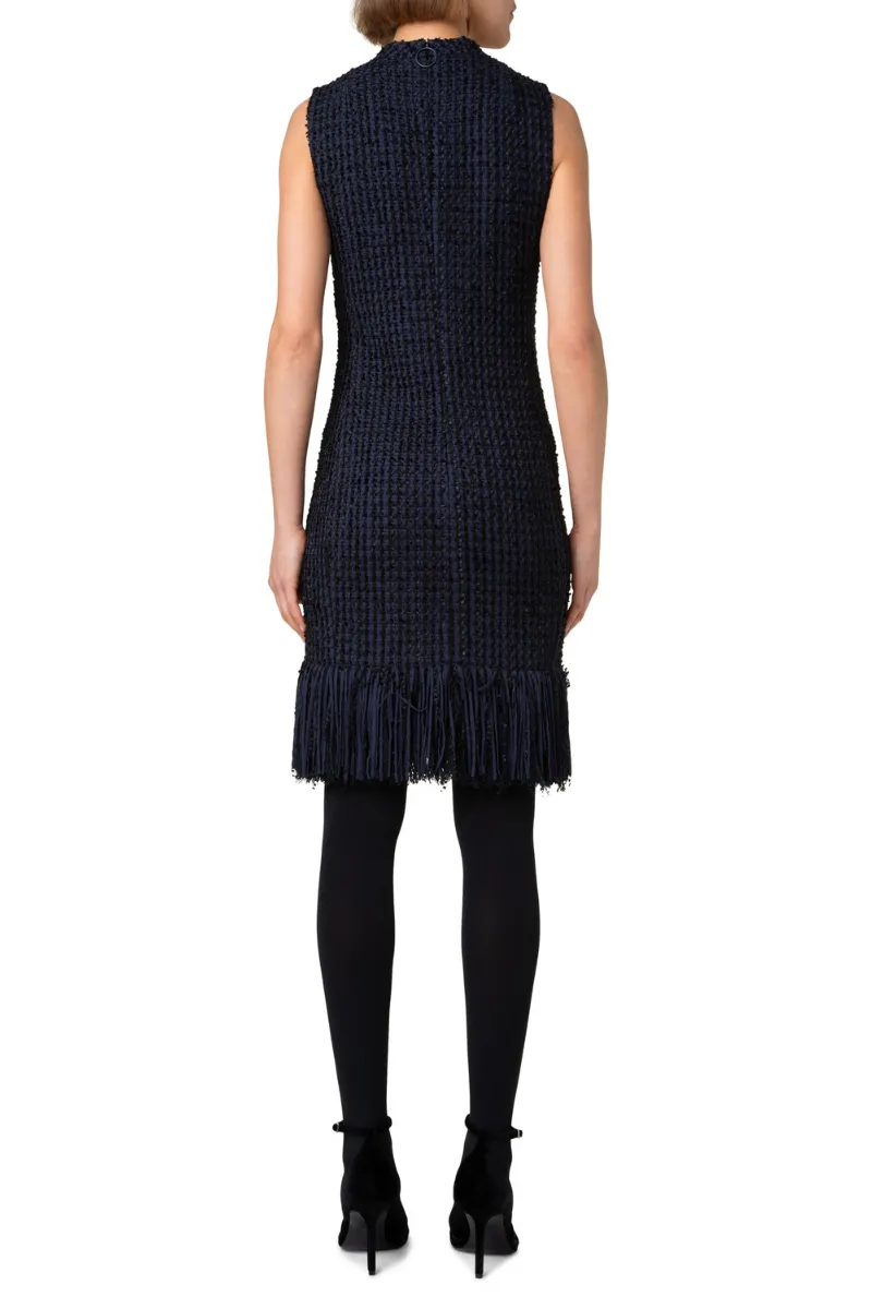 Fringed Tweed Dress