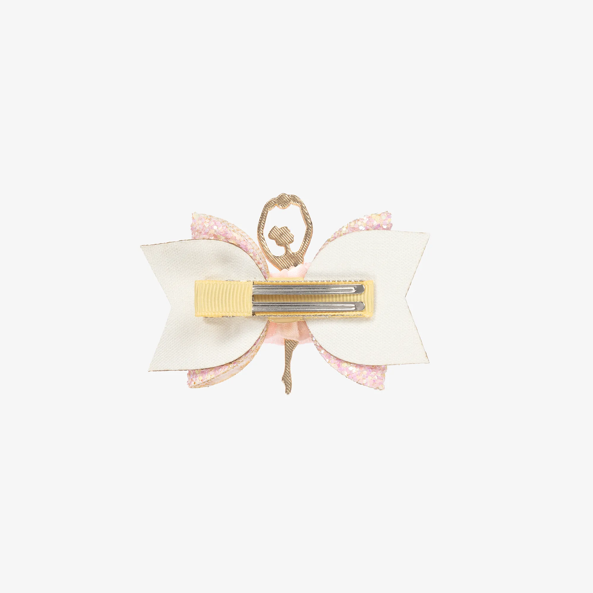 Girls Pink & Gold Ballerina Hair Clip (8cm)