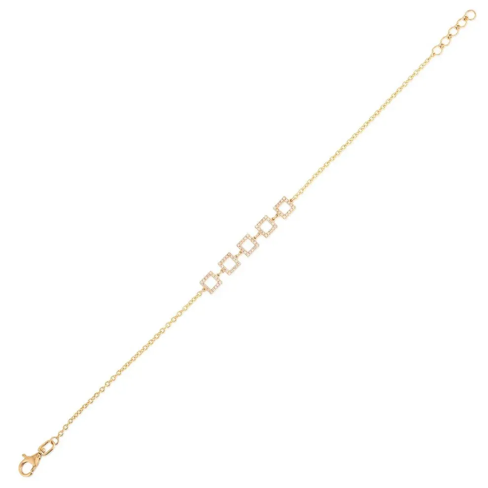 HELENA FIVE SQUARE CHAIN BRACELET