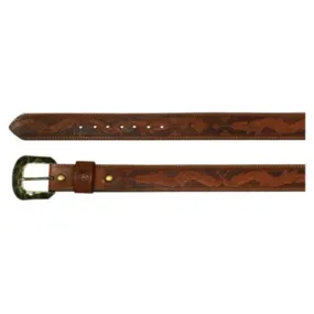 Hooey Women's Feather/Arrow Tooled Belt