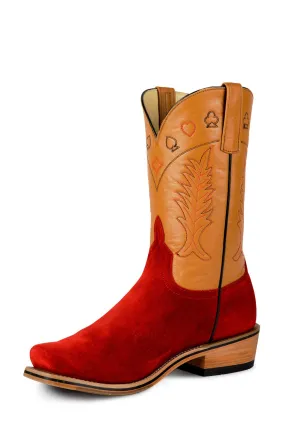 Horse Power Mens Top Hand Honey Planget Leather Cowboy Boots