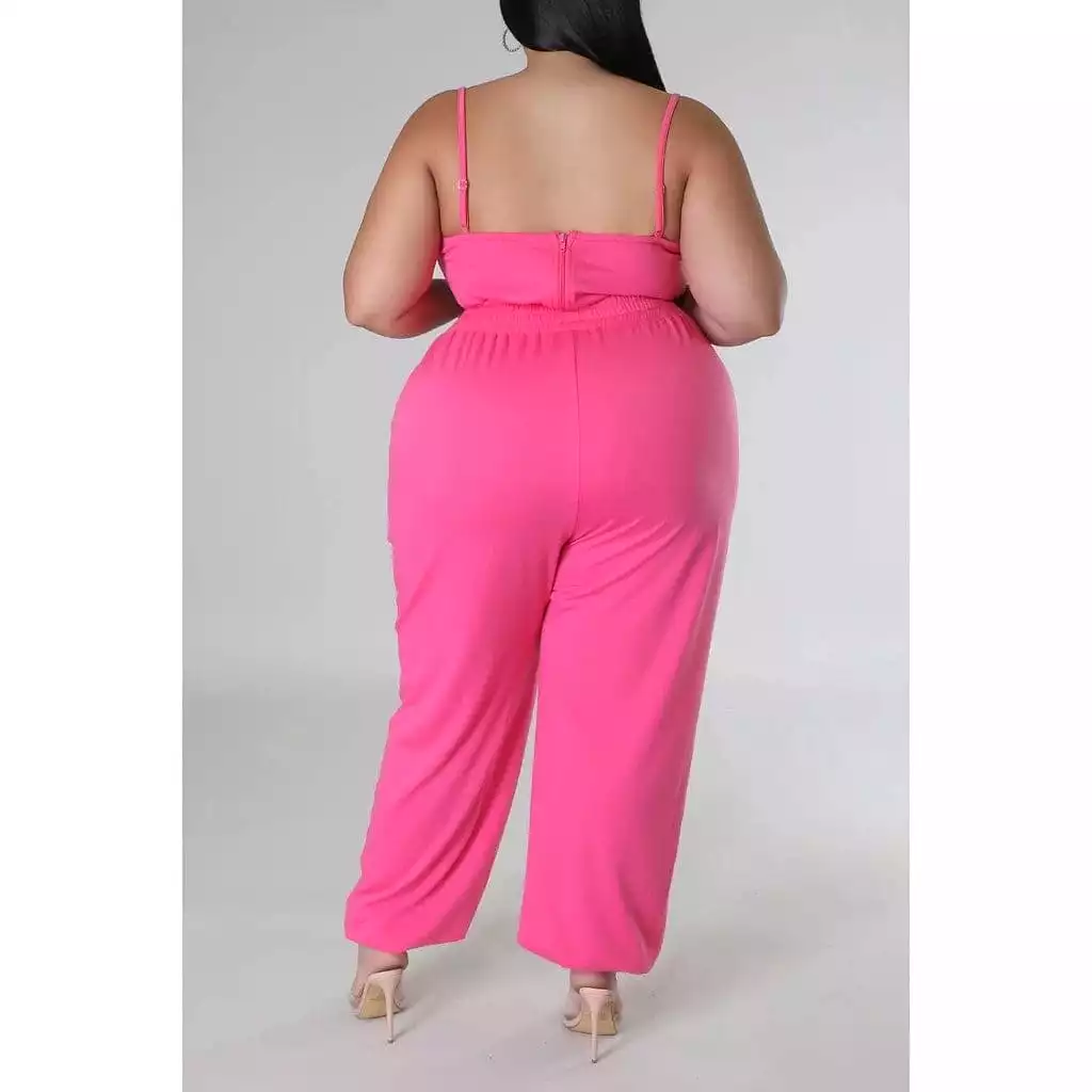 Hot Mama Vibes Pants Set-Pink