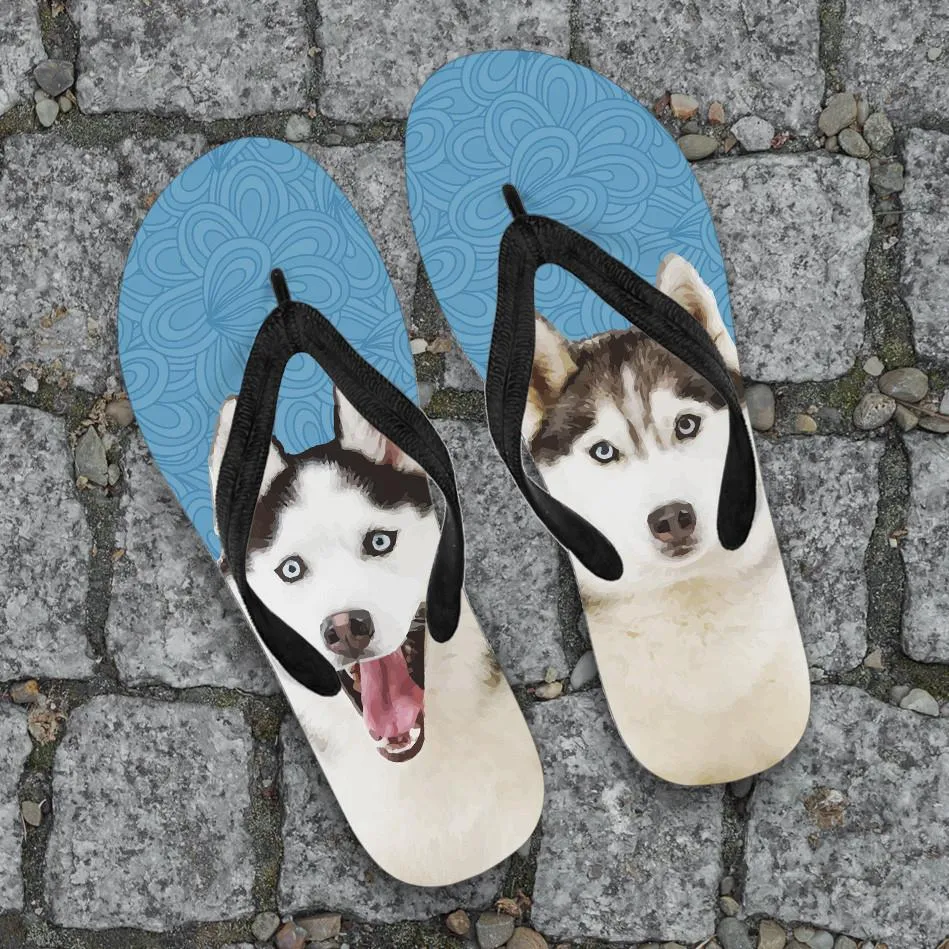 Husky Flip Flops