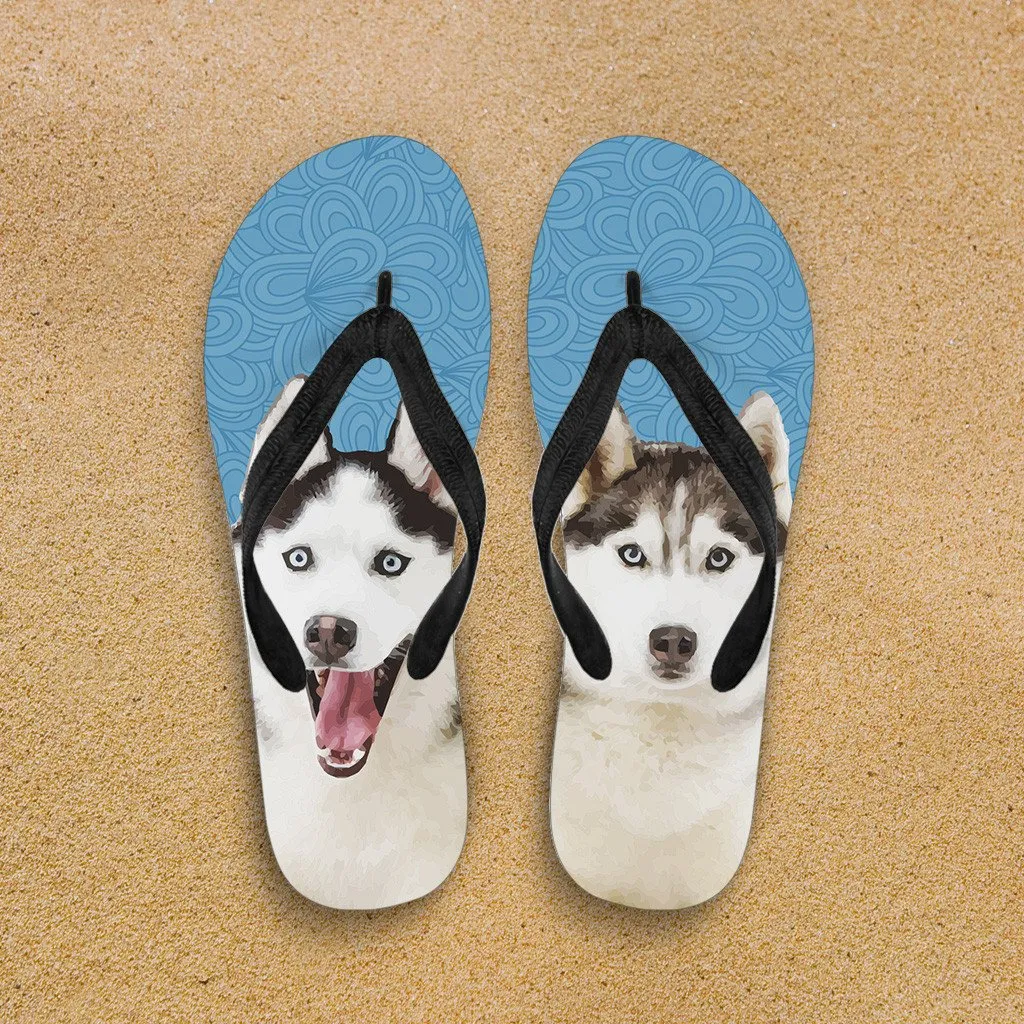 Husky Flip Flops