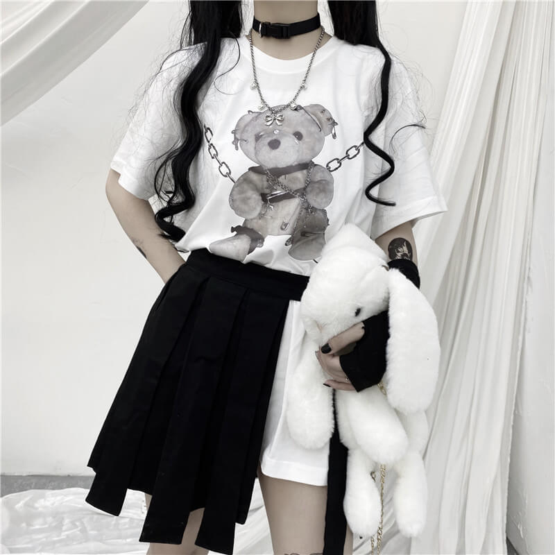 INS RETRO CUTE BEAR BF T-SHIRT BY77666