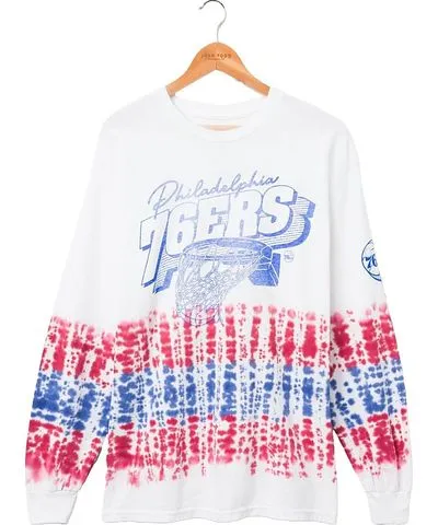 Junk Food Unisex Nba Philadelphia 76ers Tie Dye Long Sleeve Tee