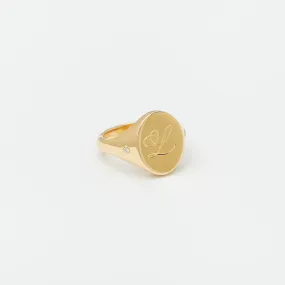 Kazra Signet Ring in Gold