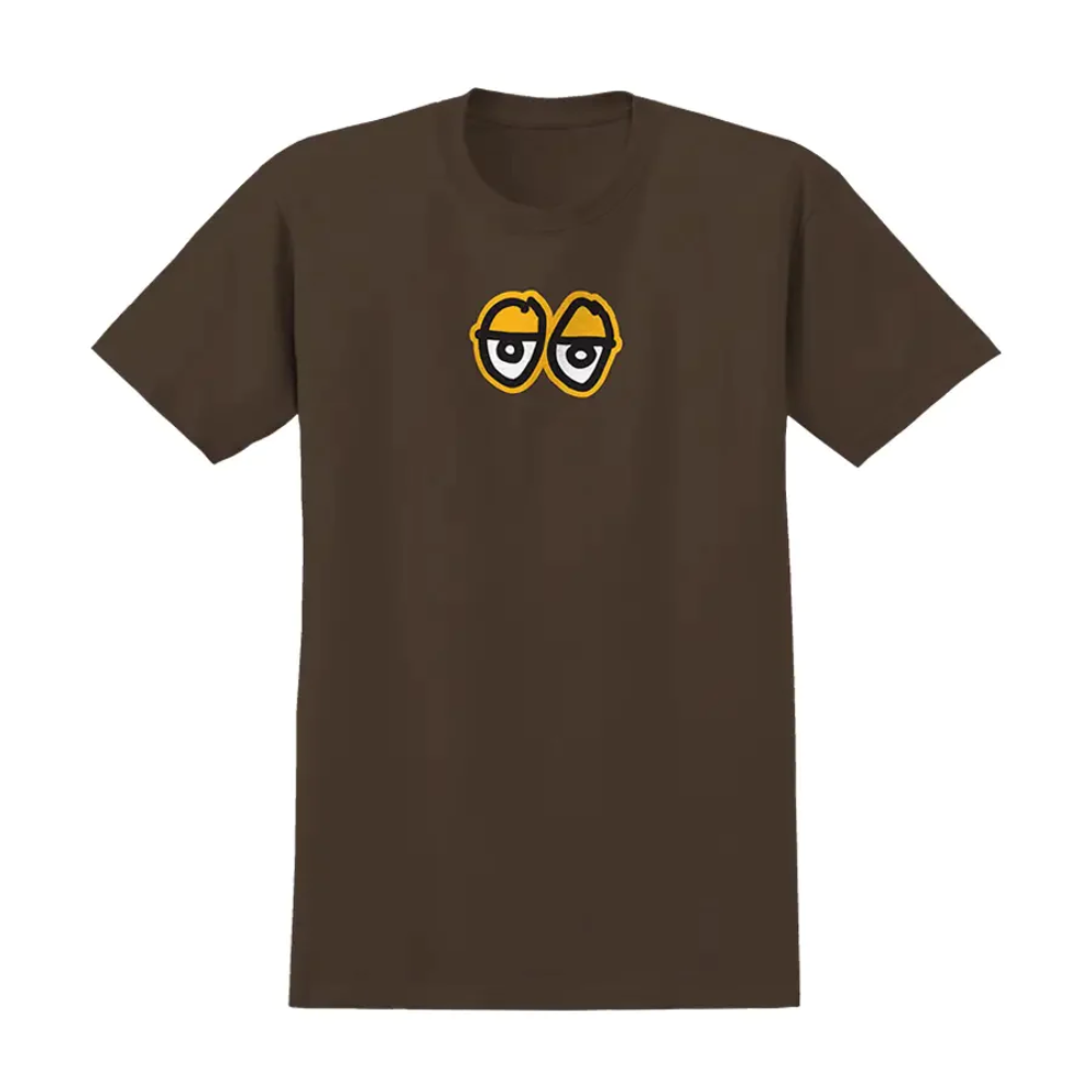 Krooked Eyes Logo T-Shirt Chocolate/Gold