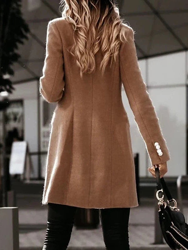 Ladies' Stylish Double-Breasted Pea Coat