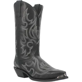 Laredo Mens Jameson Black Leather Cowboy Boots