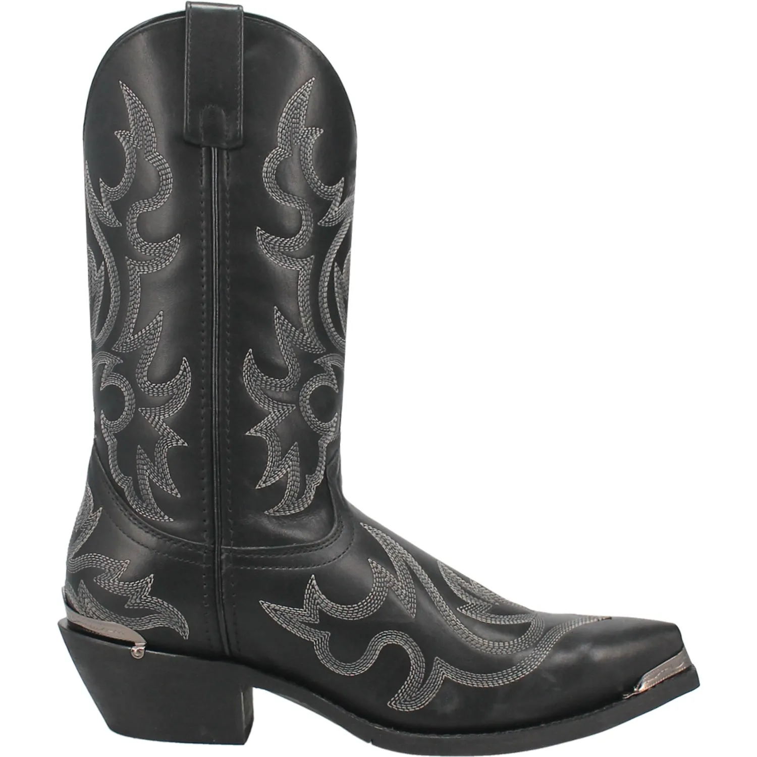 Laredo Mens Jameson Black Leather Cowboy Boots