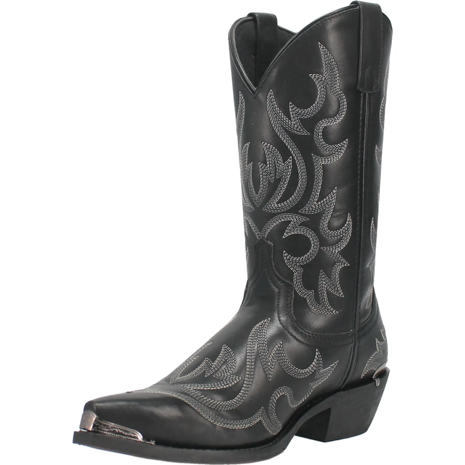 Laredo Mens Jameson Black Leather Cowboy Boots