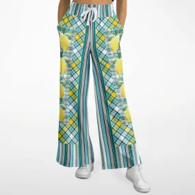 Lemon Zest Striped Eco-Poly Stretchy Phat Bellbottoms