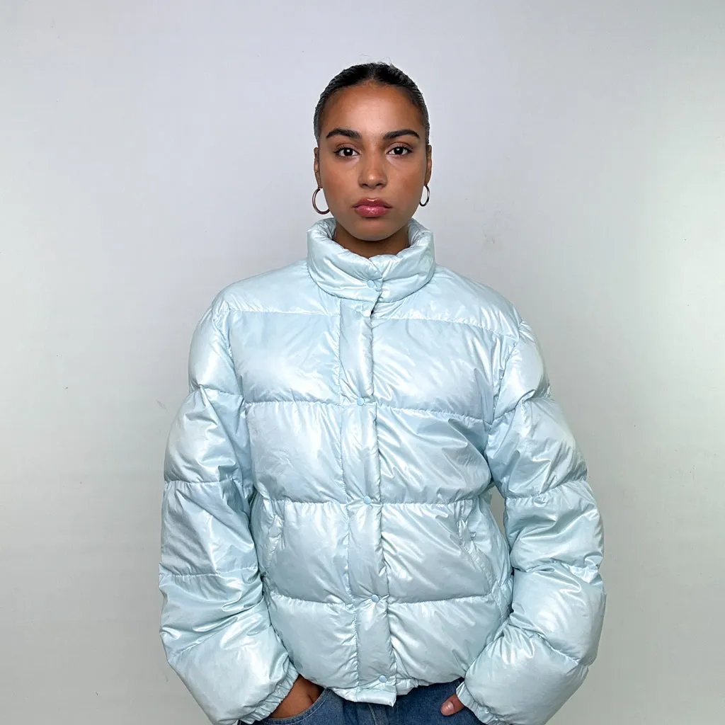 Light Blue 90s Moncler Grenoble Puffer Jacket Coat (M)