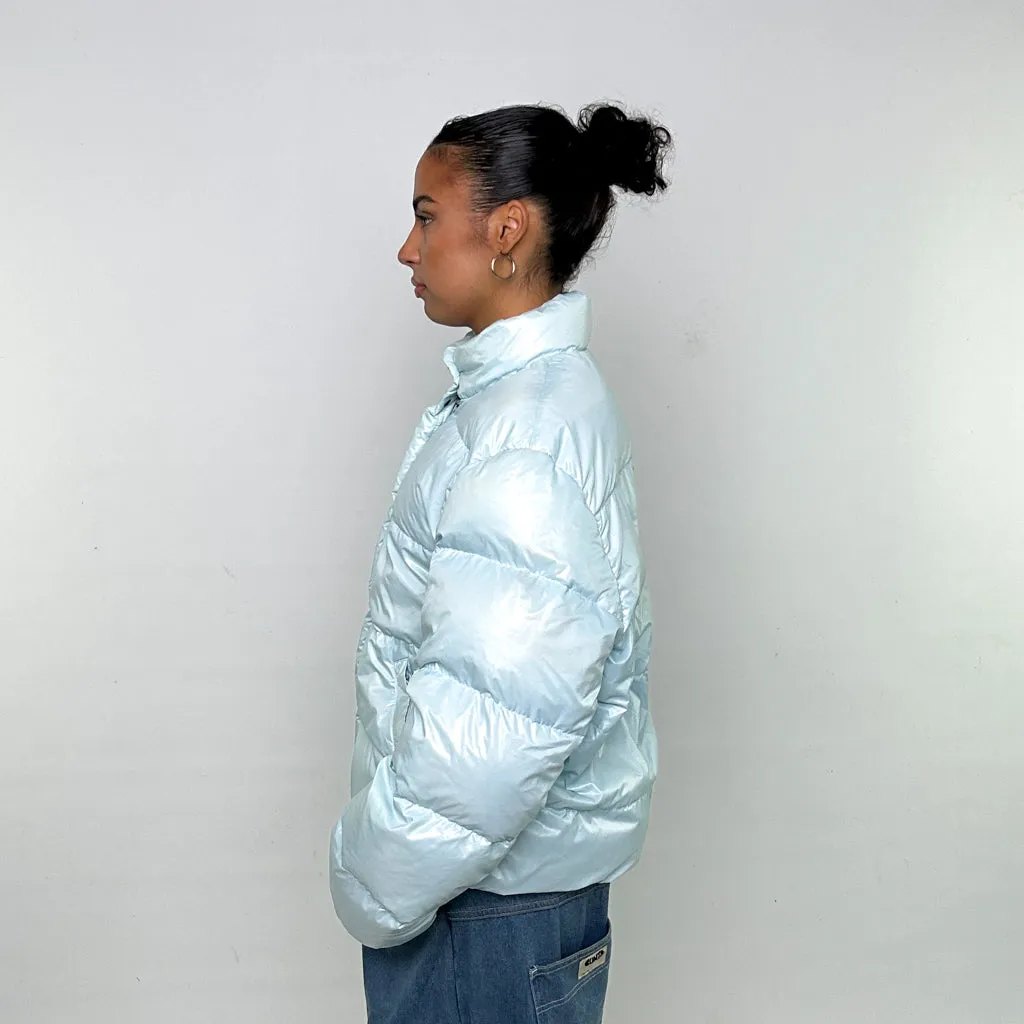 Light Blue 90s Moncler Grenoble Puffer Jacket Coat (M)