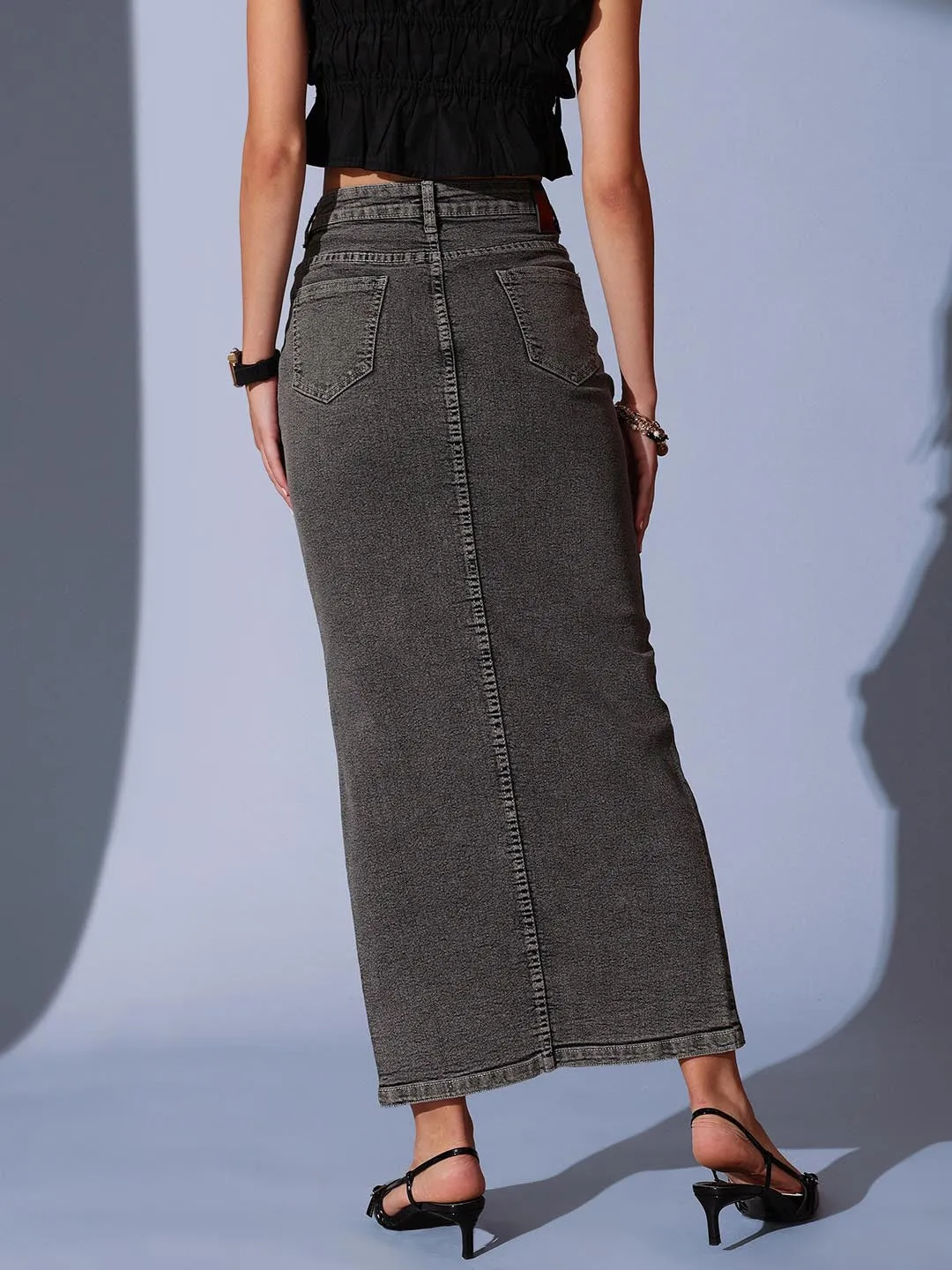 Long Denim Skirt