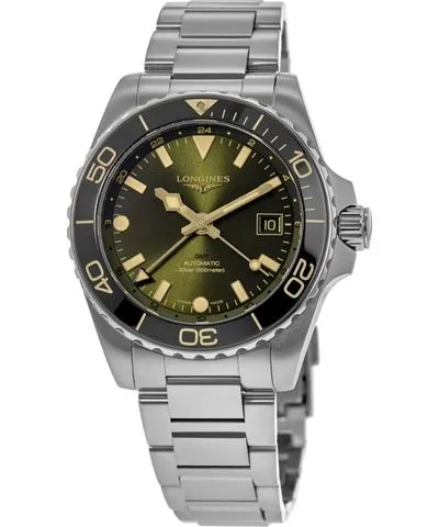 Longines HydroConquest GMT Automatic Green Dial Steel Men's Watch L3.890.4.06.6