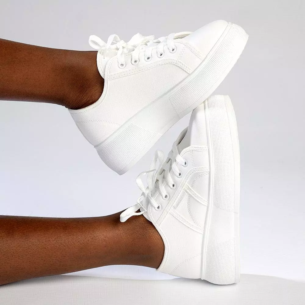 Madison Aimee Platform Sneaker - White