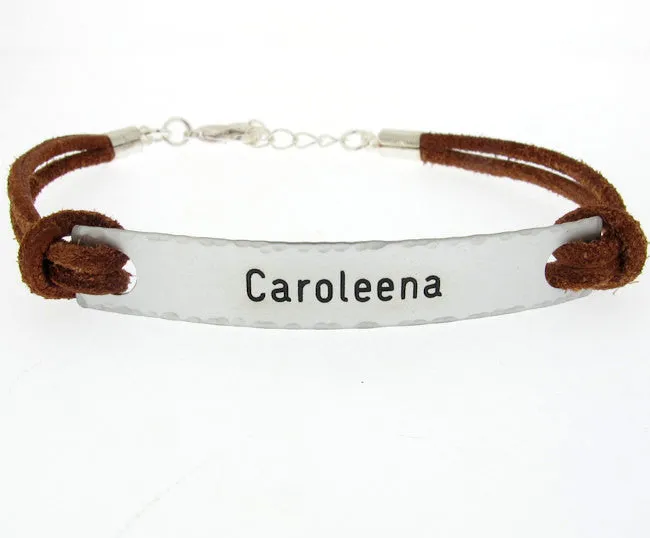 Mens Leather Bracelet - Inspirational Bracelet