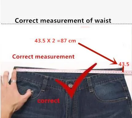 Men's Leisure Style Plus Size High Waist Denim Elasticity Skinny Pants