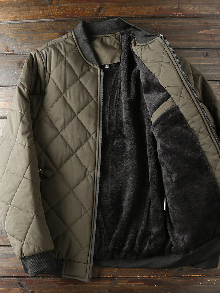 Mens Mid Weight Flush Lined Quilt Bomber Jackets