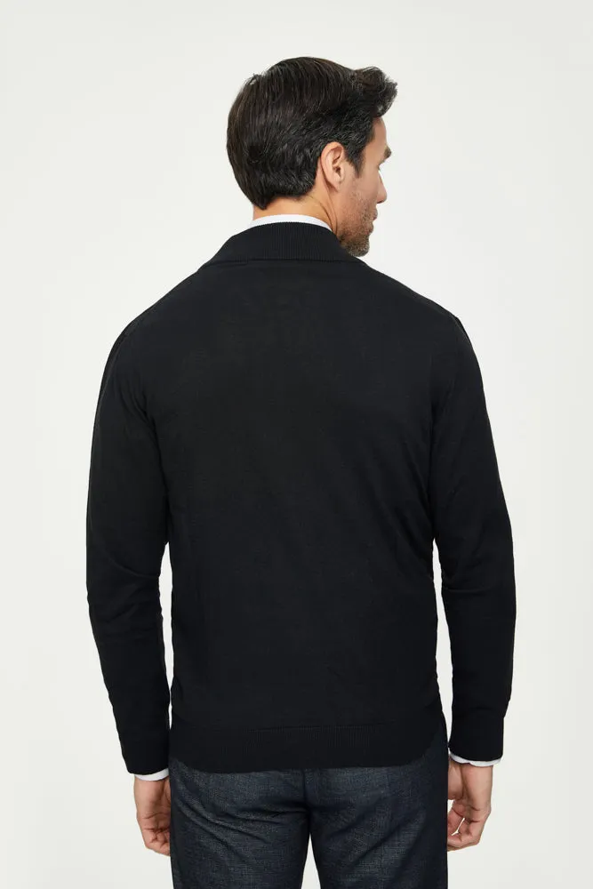 Microfiber Man Sweater Black