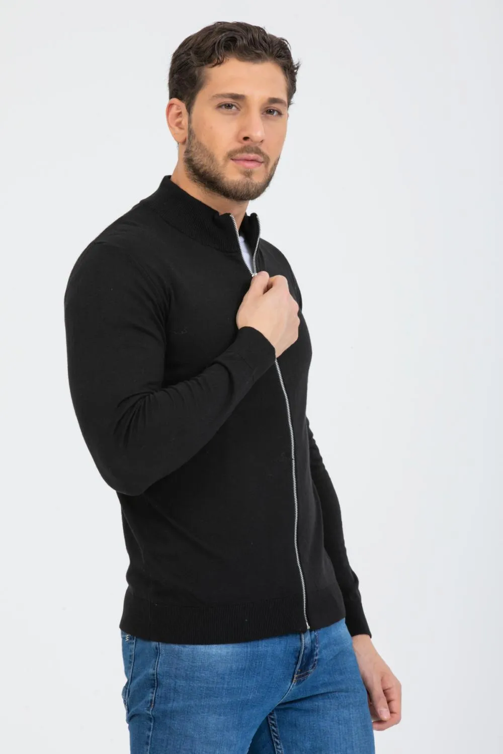 Microfiber Man Sweater Black