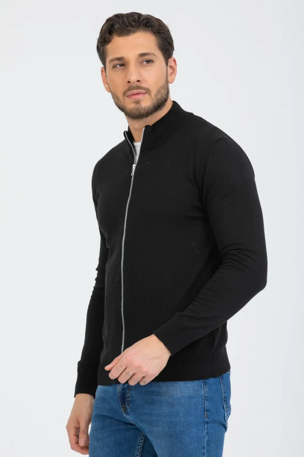 Microfiber Man Sweater Black